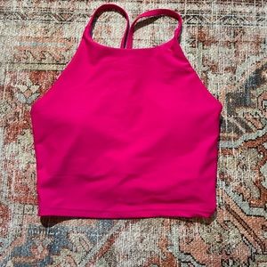 Long line sports bra, hot pink, size S